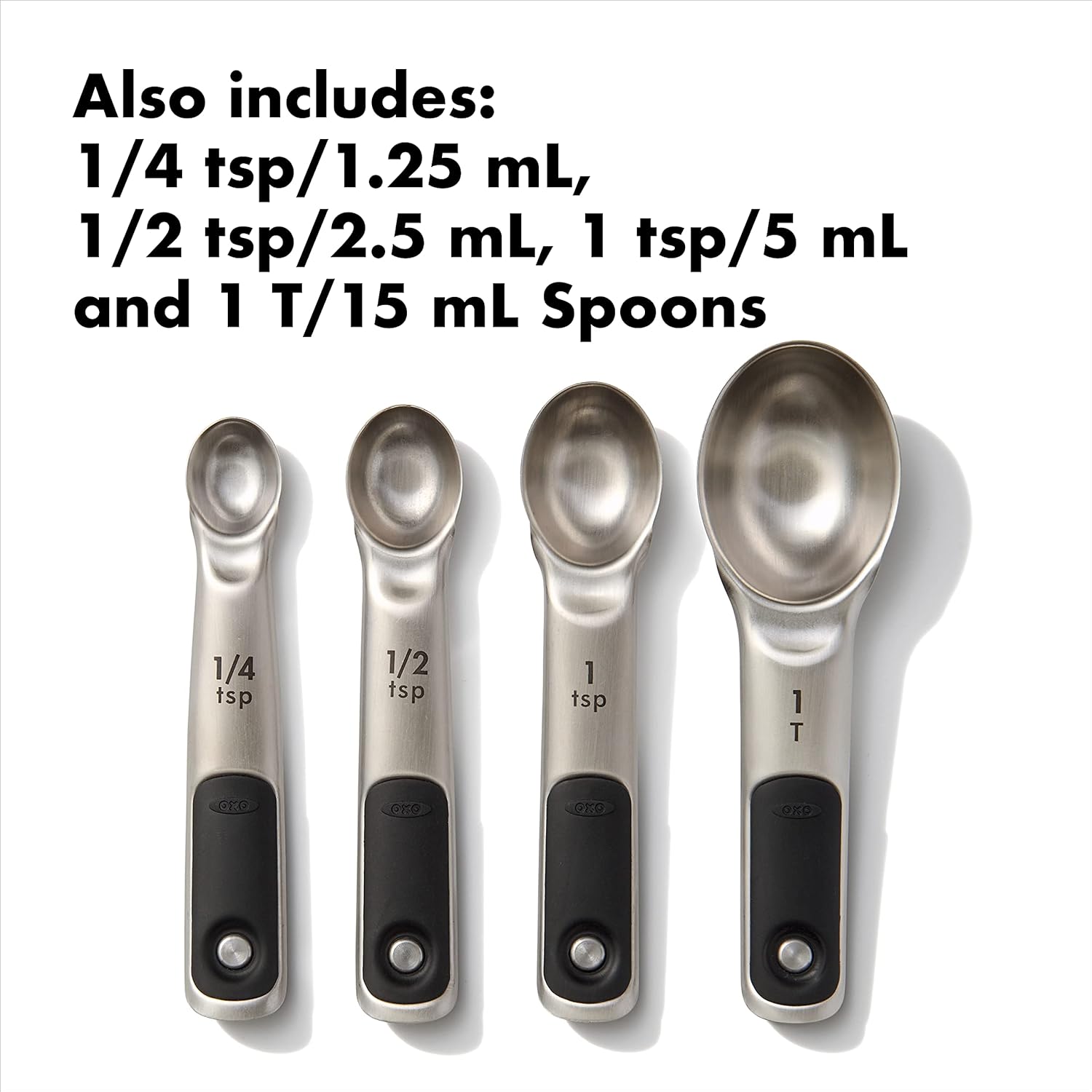 Good Grips 8-Piece Stainless Steel Measuring Cups and Spoons Set Zevon
