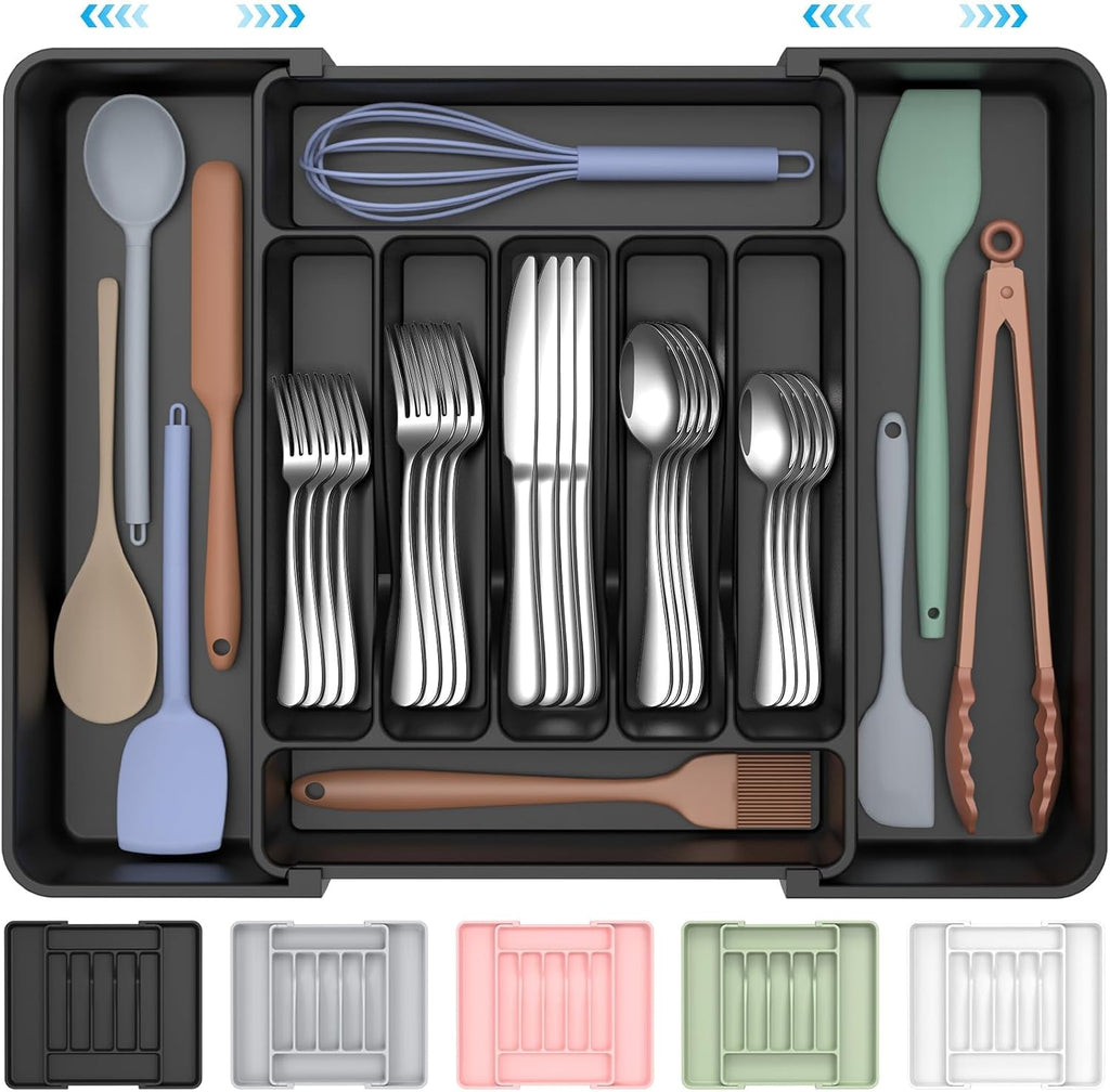 Ukeetap Extra Large Expandable Silverware Cutlery & Kitchen Utensil Drawer Organizer Zevon
