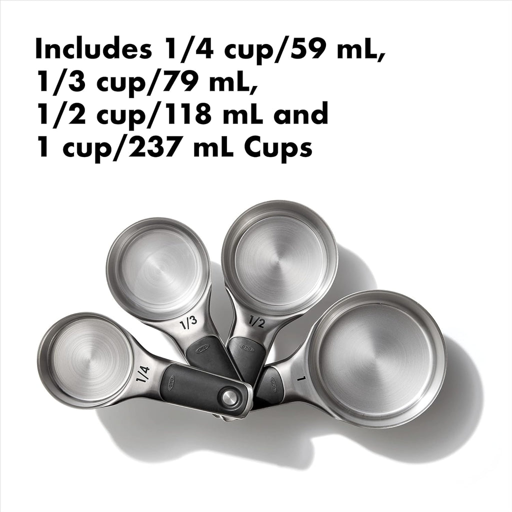 Good Grips 8-Piece Stainless Steel Measuring Cups and Spoons Set Zevon