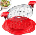 Twist Chicken Shredder Tool with Anti-Slip Base & Transparent Lid Kitchen Accessories Zevon