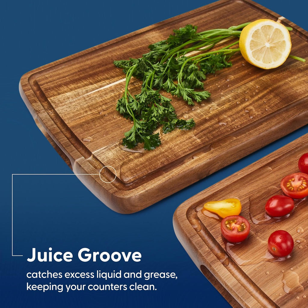 Wood Cutting Board Set with Juice Groove Zevon